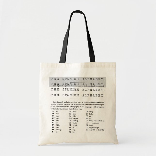 Bolsa de Alfabeto Español (Frente)
