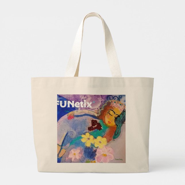 Bolsa de algodón de algodón de gran Personalizado  (Reverso)