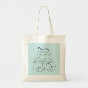 Bolsa de algodón de Dog Mom descansando con mi per