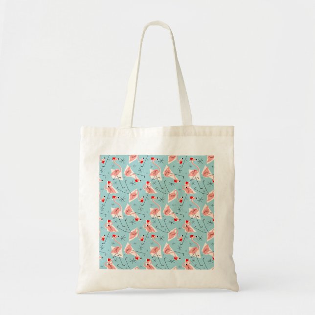 Bolsa de algodón Flamingo Santas Blue Multi (Frente)