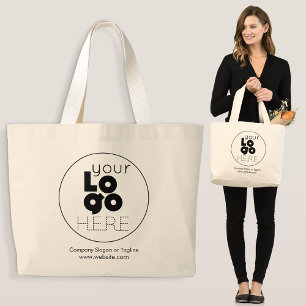 Bolsa de algodón grande de personalizado con logot