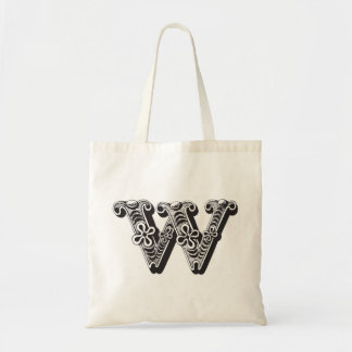 Bolsa de algodón monogramo W