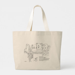 Bolsa de Alnwick Castle, caballero con kilt y perr