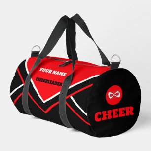 bolsa de animadora, personalizar rojo, blanco y ne