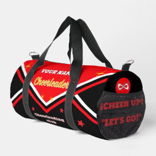 bolsa de animadora, personalizar rojo, blanco y ne