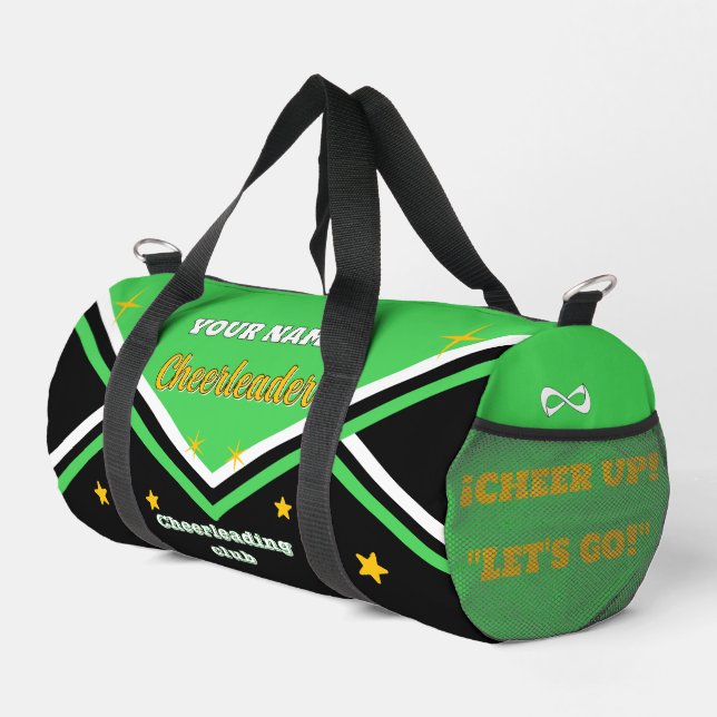 bolsa de animadora, personalizar verde, blanco y n (Esquina derecha)