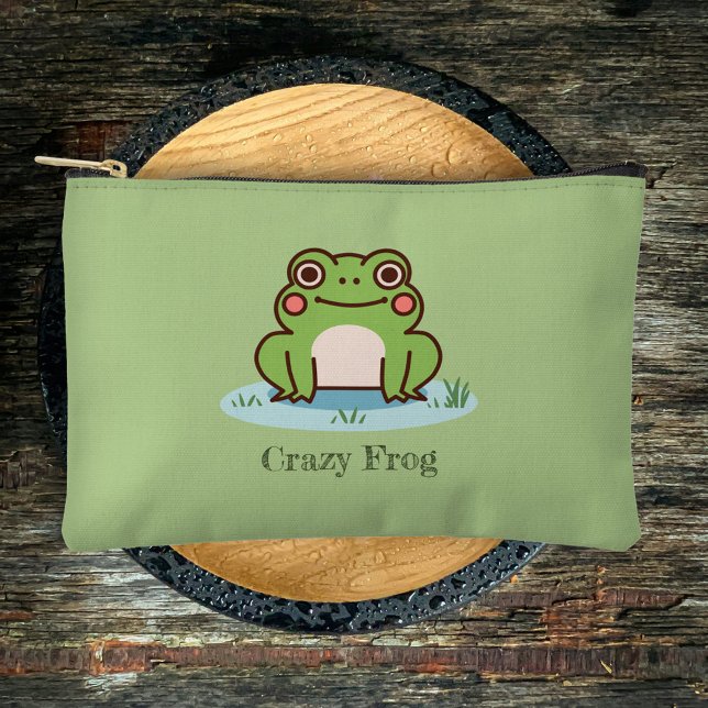 Bolsa de arroz verde de rata (Cute Frog Zipped Pouch)