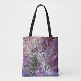 Bolsa de arte abstracta morada funky
