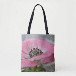 Bolsa de arte botánico suave de Anémona rosa sonro