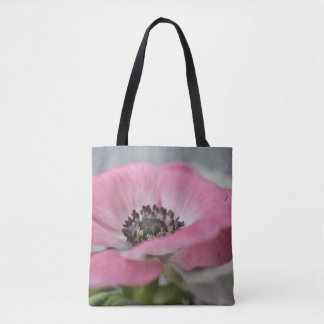Bolsa de arte botánico suave de Anémona rosa sonro