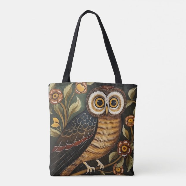 Bolsa de arte de búho étnico (Reverso)