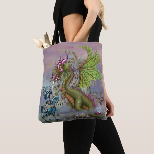 Bolsa de arte de caballero y dragón (Detalle)