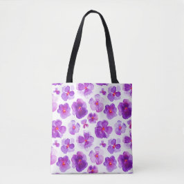 Bolsa de arte de la flor floral de color púrpura m
