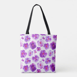 Bolsa de arte de la flor floral de color púrpura m