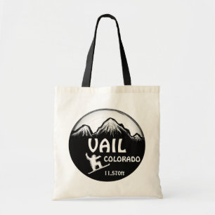 Bolsa de arte de snboard blanco negro de Vail Colo