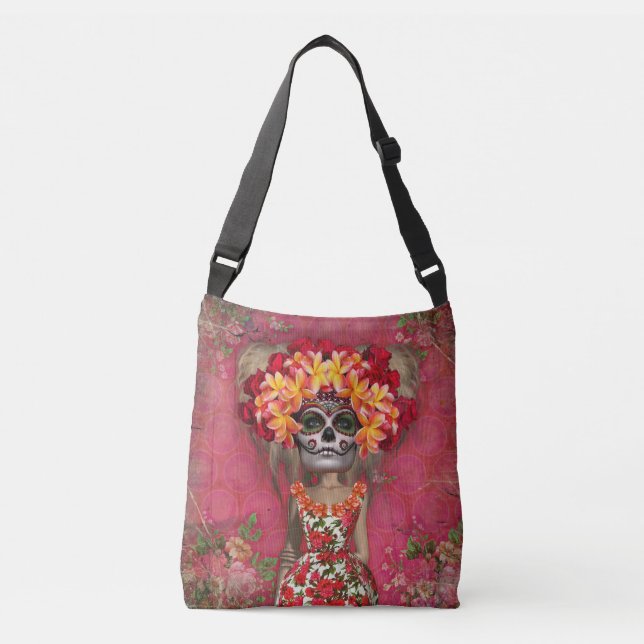 Bolsa de arte de tote - Calavera de azúcar 1 (Anverso)