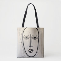 Bolsa de arte facial cubista - Diseño abstracto ún