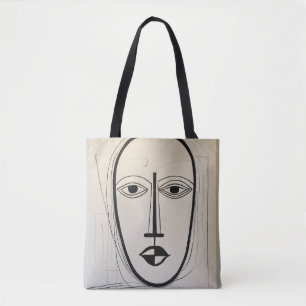 Bolsa de arte facial cubista - Diseño abstracto ún
