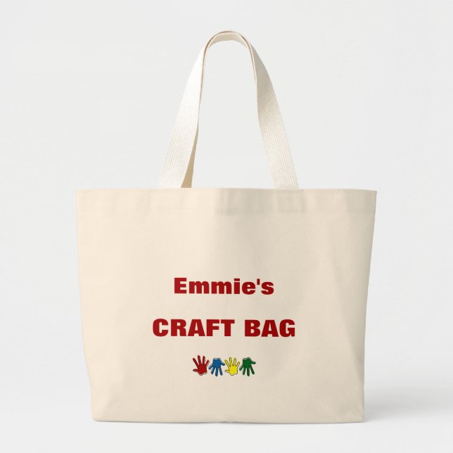 Bolsa de artesanía infantil personalizada (Frente)