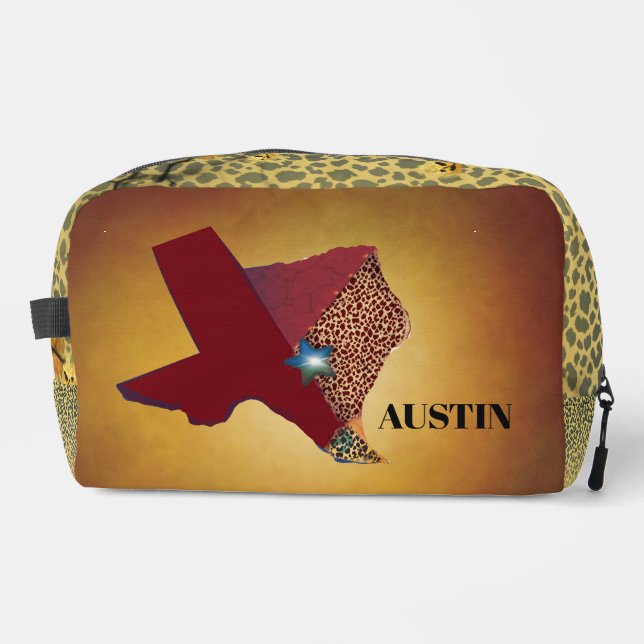 Bolsa de artículos de aseo - Austin, Texas Style! (Anverso)
