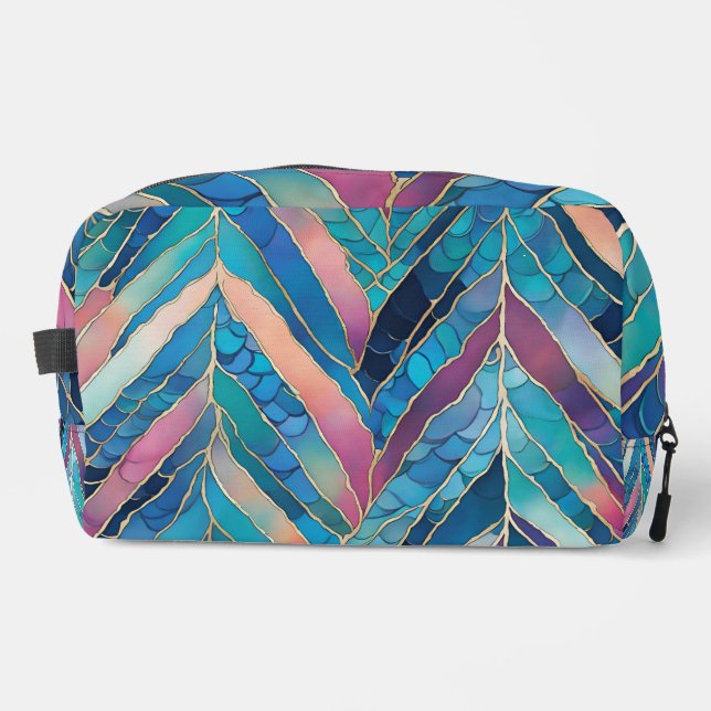 Bolsa De Artículos De Aseo Azul Y Rosa (Anverso)