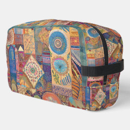 Bolsa de artículos de aseo de patchwork de etnia