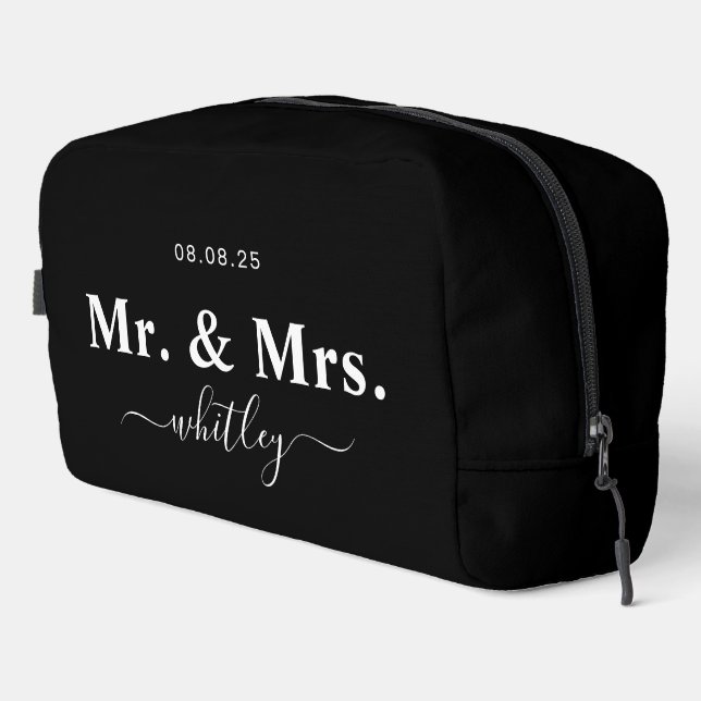 Bolsa de artículos de aseo para parejas (negro) (Esquina derecha)