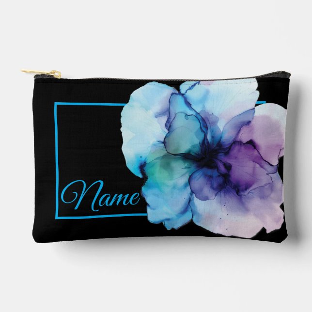 Bolsa de artículos de aseo personalizados - Flor a (Anverso)