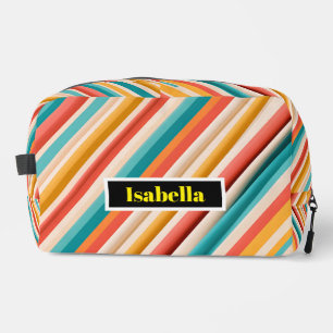 Bolsa de artículos de aseo personalizados retro a