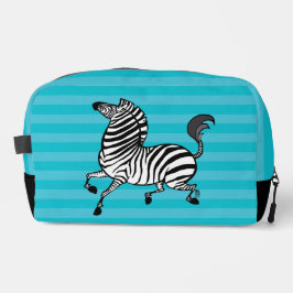 Bolsa de artículos de tocador de cebra