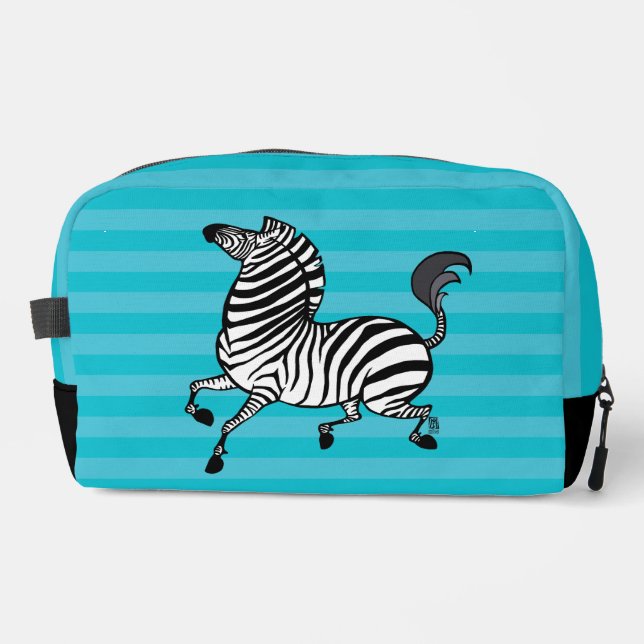 Bolsa de artículos de tocador de cebra (Anverso)