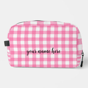Bolsa de artículos de tocador rosado personalizada