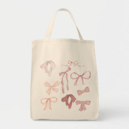 Bolsa de asas con lazos rosas