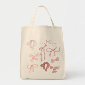 Bolsa de asas con lazos rosas