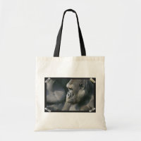 Bolsa de asas de la lona del gorila de montaña la