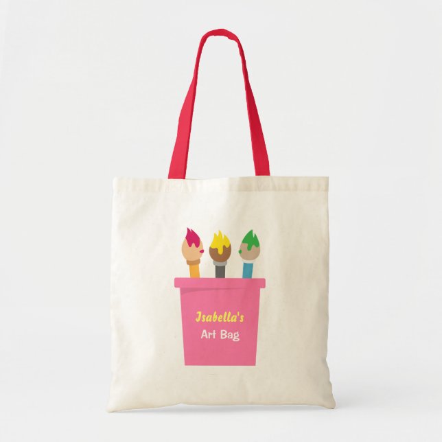 Bolsa de asas de los chicas del artista de las (Frente)