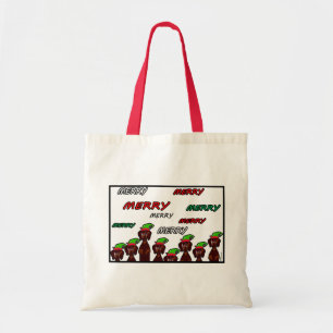Bolsa de asas de mucho la feliz navidad de los