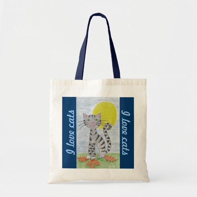 Bolsa de asas del gato de Tabby de la caída la (Frente)