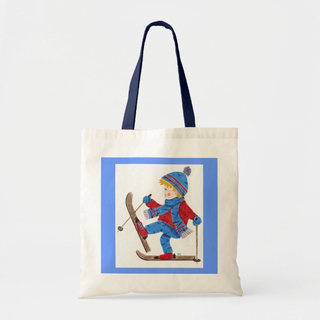 Bolsa de asas del muchacho del esquí la pequeña (Frente)