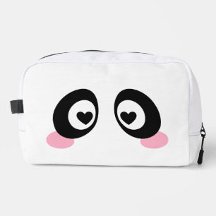 Bolsa de aseo con emoji de doble cara linda