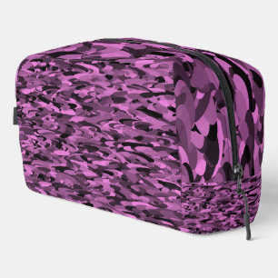 Bolsa de aseo con estampado abstracto púrpura negr
