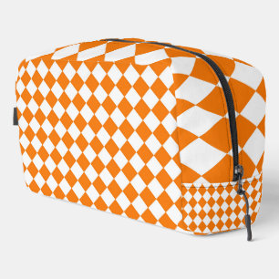 Bolsa de aseo con estampado de diamantes de cuadro