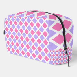 Bolsa de aseo con estampado de rombos de cuadros r