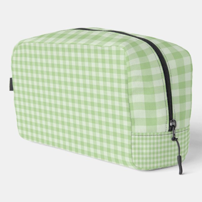 Bolsa de aseo con estampado de tablero de ajedrez  (Esquina derecha)