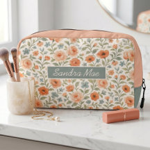 Bolsa de aseo con estilo chic francés floral shabb