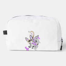 Bolsa de aseo con kit Dopp de estampado paisley pú