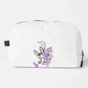 Bolsa de aseo con kit Dopp de estampado paisley pú