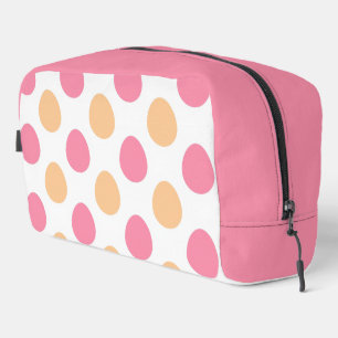 Bolsa de aseo con patrón de huevos de Pascua rosa 