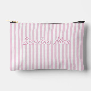 Bolsa de aseo con patrón de rayas elegante y chic