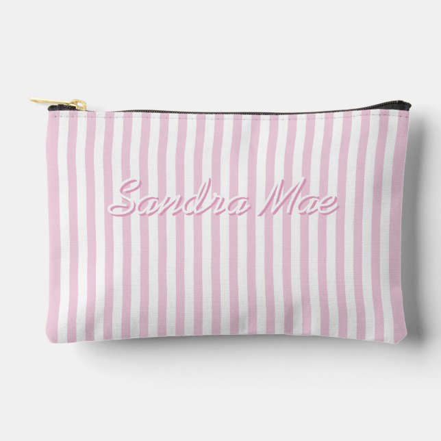 Bolsa de aseo con patrón de rayas elegante y chic (Anverso)